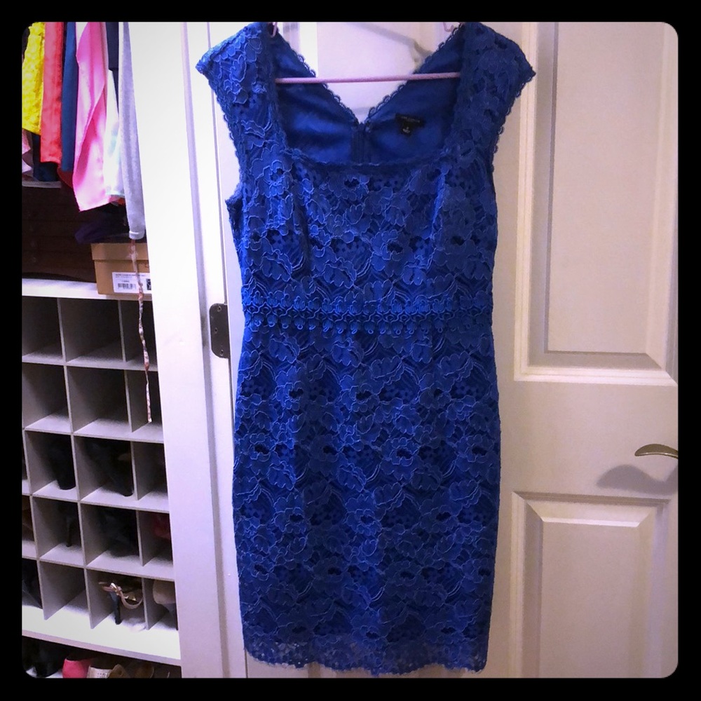 Royal blue lace dress